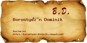 Borostyán Dominik névjegykártya