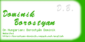 dominik borostyan business card